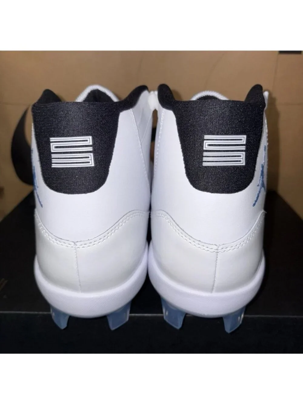 Jordan 11 Retro MCS Baseball Football Cleats Legend Blue HM7326-104 Sz 10.5